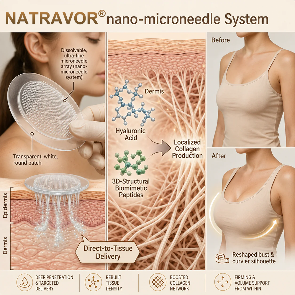 NATRAVOR™ Nano-Microneedle Bust Lift Patches ✨