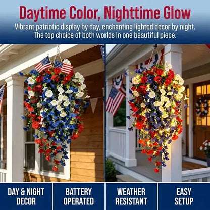 ✨Independence Day Hot Sale❤️🤍💙250th Anniversary Bouquet – Perfect for Porch & Party 💐