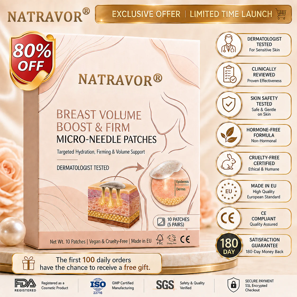 NATRAVOR™ Nano-Microneedle Bust Lift Patches ✨