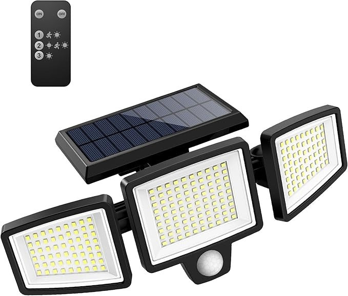 🔥 Father’s Day Sale - Solar Outdoor Lights 2500LM 210 LED Security Lights with Remote Control