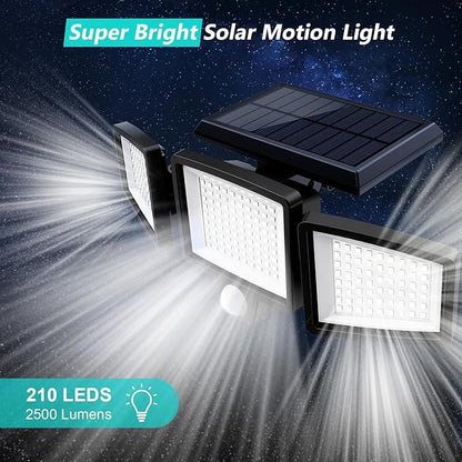 🔥 Father’s Day Sale - Solar Outdoor Lights 2500LM 210 LED Security Lights with Remote Control