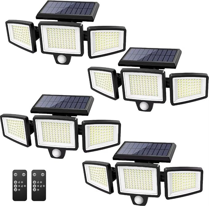 🔥 Father’s Day Sale - Solar Outdoor Lights 2500LM 210 LED Security Lights with Remote Control