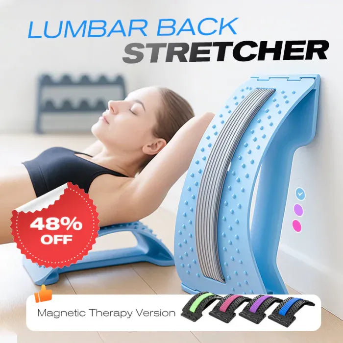 Magnetic Lumbar Stretcher – Acupressure Massage, Portable Design & Relieves Back Pain
